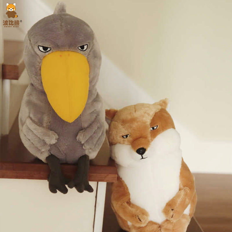 Japanese Buddhist Inspired Plush Toy Collection - Mourning, Sitting Posture, Toucans, Whales, Storks, and Tibetan Foxes