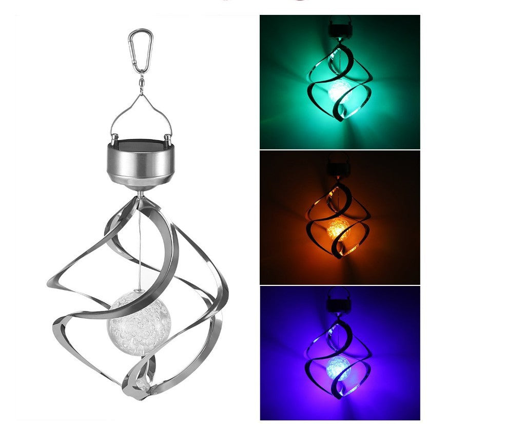 Solar-Powered Color-Changing Wind Chime Light