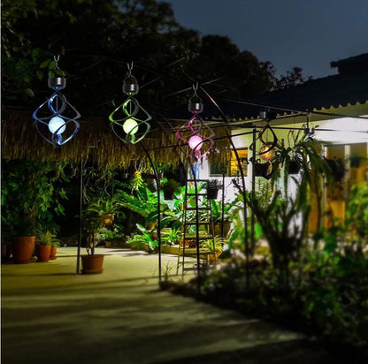 Solar-Powered Color-Changing Wind Chime Light