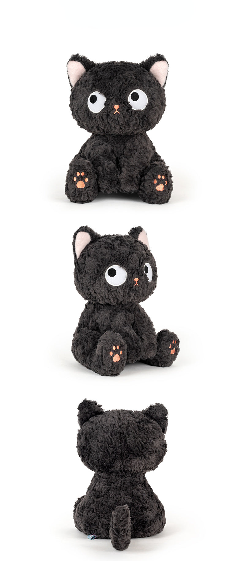 Love Black Cat Doll Plush Toys - Soothe Dolls for Girls - Small Gifts - Long Strip Ragdoll - Grab Machine