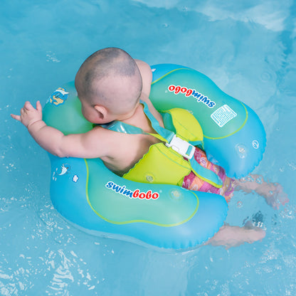 Swimbobo Baby Swim Ring - Tummy Float with Anti-Choke Design, Baby Floating Ring with Anti-Tip Feature, Child Underarm Swim Aid