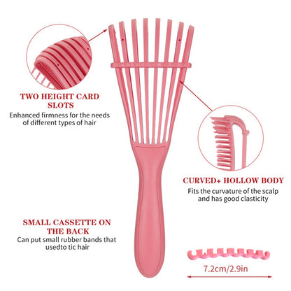 Women's Hair Care Kit - Shampoo, Octopus Comb, Hairdressing, Big Bend Comb, Straight Roll Shape Octopus Rib Comb