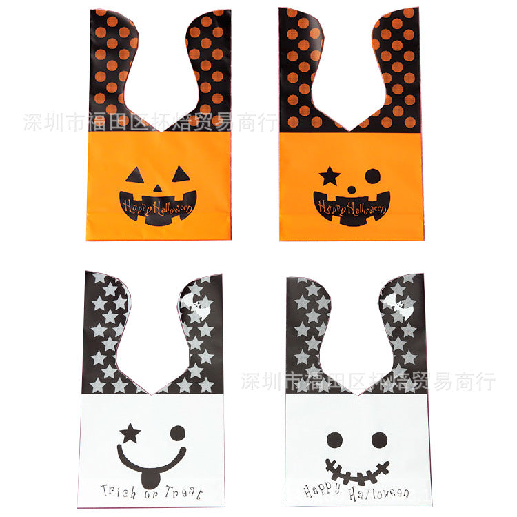 50-Pack Halloween Pumpkin & Ghost Candy Bags – Trick-or-Treat Goodie Bags