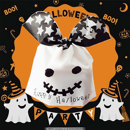 50-Pack Halloween Pumpkin & Ghost Candy Bags – Trick-or-Treat Goodie Bags