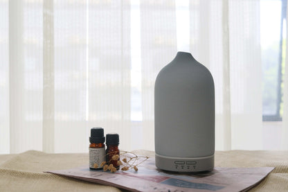 Ceramic Aromatherapy Machine - Essential Oil Diffuser, Home Humidifier, Hotel Fragrance Device - Includes Aromatherapy Oils