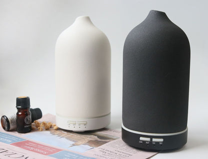 Ceramic Aromatherapy Machine - Essential Oil Diffuser, Home Humidifier, Hotel Fragrance Device - Includes Aromatherapy Oils