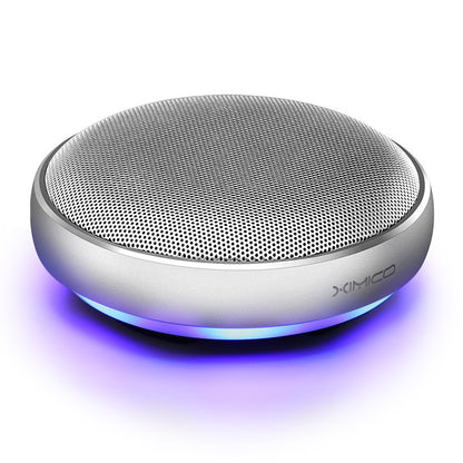 New Wireless Metal Bluetooth Speaker with Bass Boost and Colorful Lights