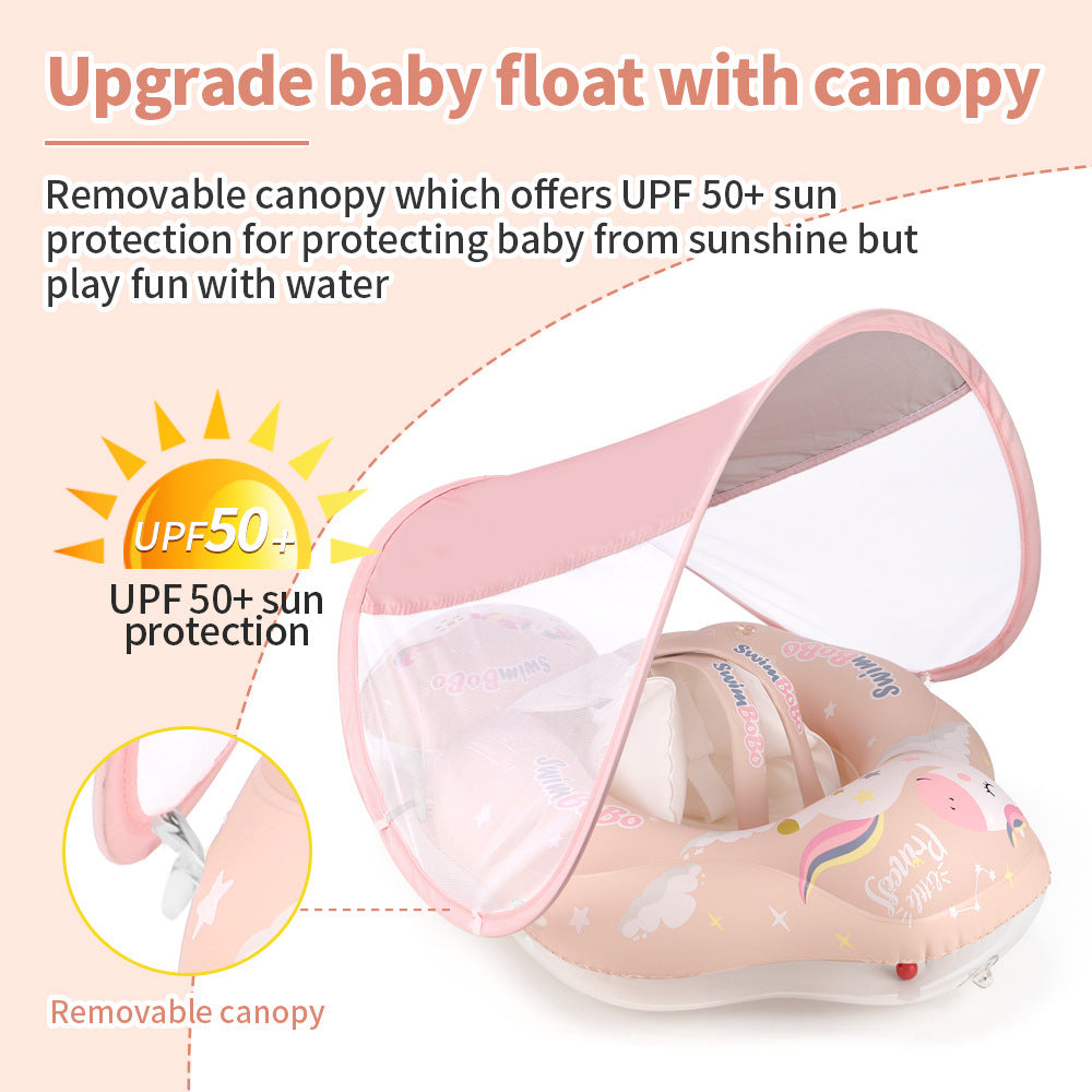 Swimbobo Baby Swim Float – Pink Pony Design with Sunshade, Seat & Floating Balls