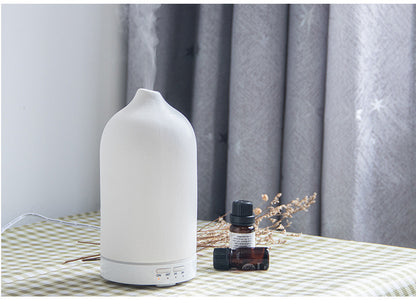 Ceramic Aromatherapy Machine - Essential Oil Diffuser, Home Humidifier, Hotel Fragrance Device - Includes Aromatherapy Oils