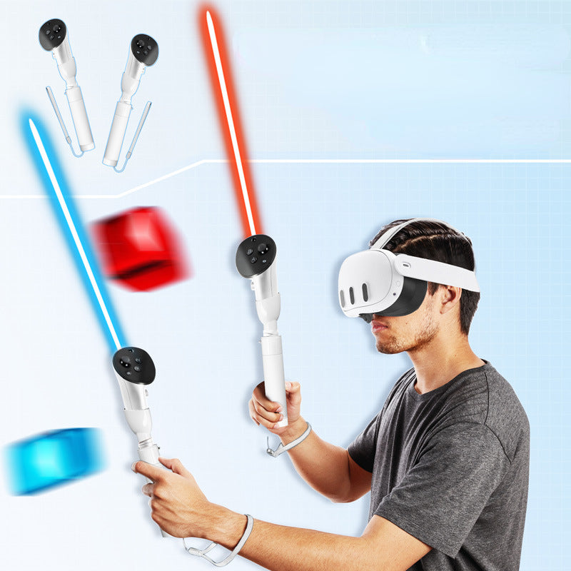 Meta Quest 3 Lightsaber Controller Extension Pole Stand - VR Glasses Accessory for Golf Games and Enhanced Controller Reach