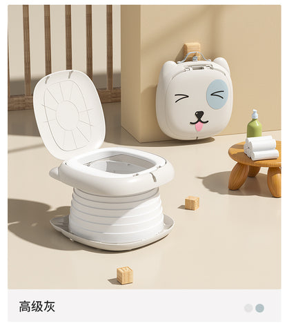 Children's folding toilet for travel; portable potty for boys and girls; car seat for babies