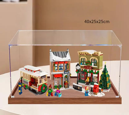 Clear Acrylic Display Case for LEGO 10308 Holiday Main Street – Dustproof Showcase for Collectibles