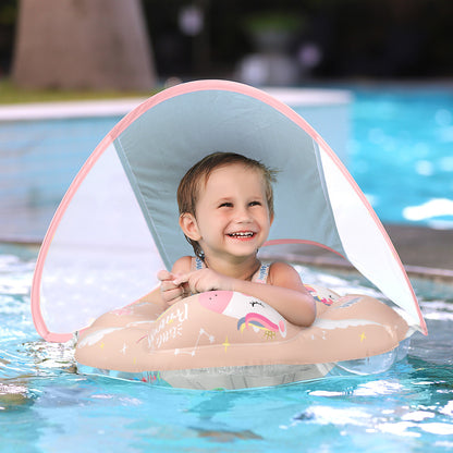 Swimbobo Baby Swim Float – Pink Pony Design with Sunshade, Seat & Floating Balls