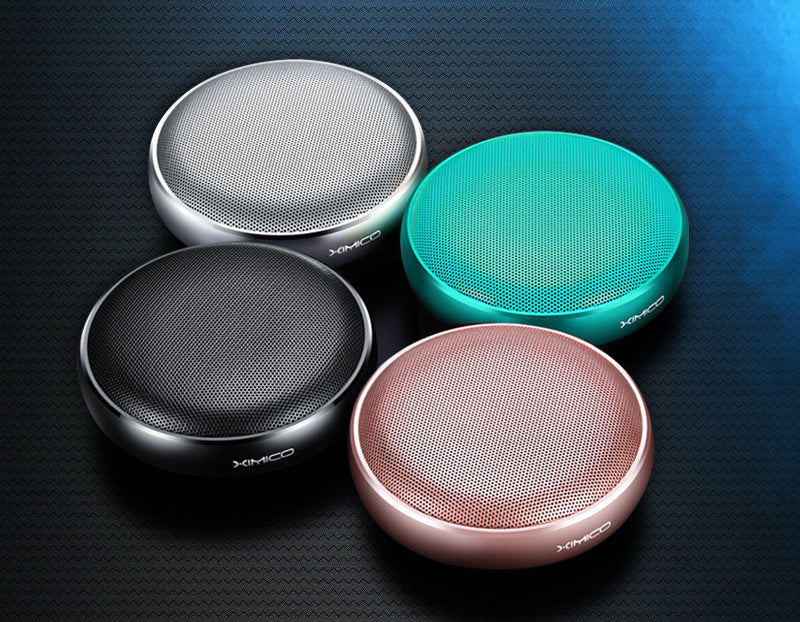 New Wireless Metal Bluetooth Speaker with Bass Boost and Colorful Lights