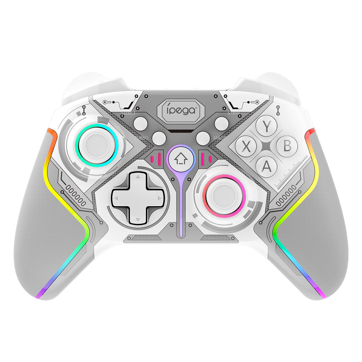 Wireless Game Controller - Programmable Bluetooth Gamepad for Android, iOS, PC, Switch, PS3, and PS4 - RGB Backlit