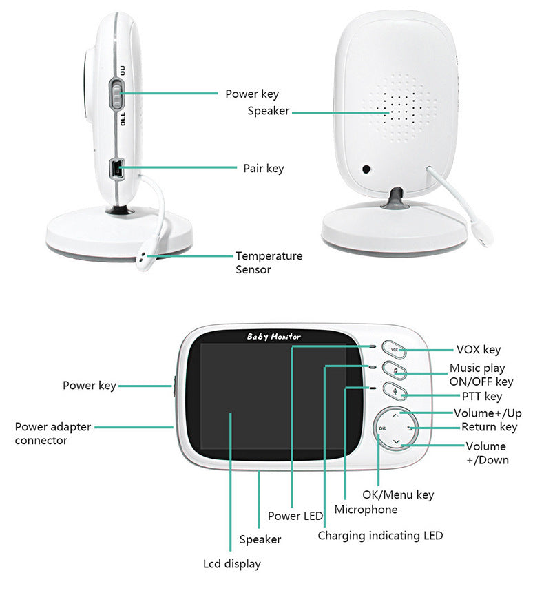 Baby Monitor - Home Monitor for Elderly, Children, and Babies - Baby Care Monitor