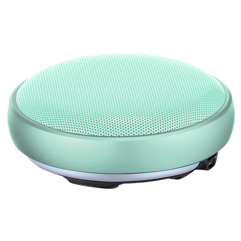 New Wireless Metal Bluetooth Speaker with Bass Boost and Colorful Lights