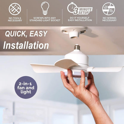 New LED Ceiling Fan Light with Adjustable Brightness and Smart Remote Control