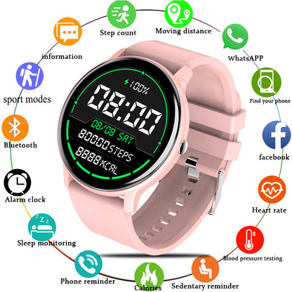 Smart Watch for Men and Women - Wearable Fitness Tracker with Blood Pressure, Blood Oxygen, and Step Count Monitoring - Intelligent Health Companion