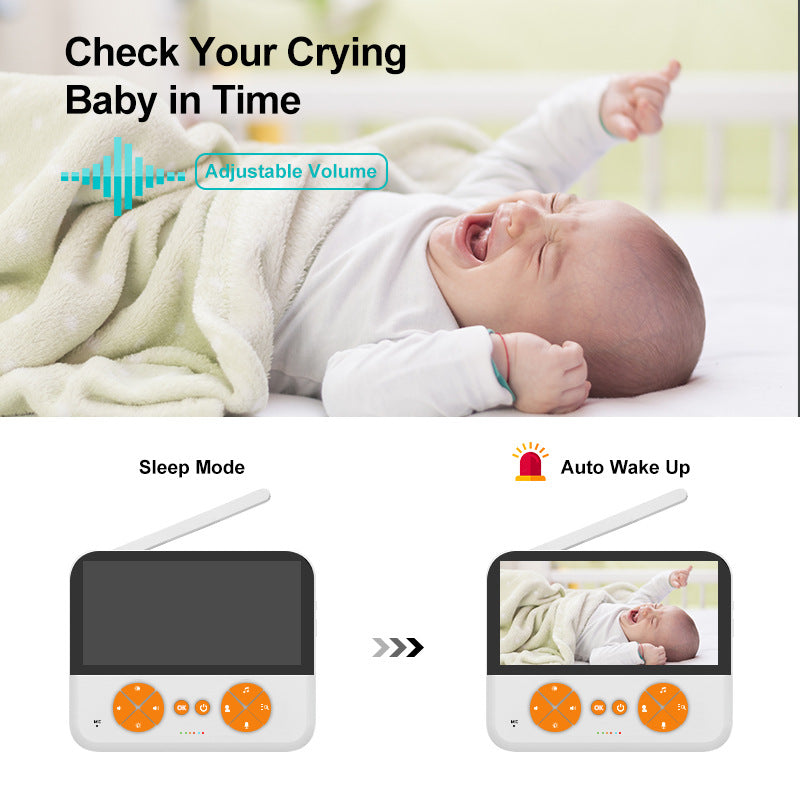 5-Inch Display Baby Monitor with Two-Way Audio and 355° Video Surveillance