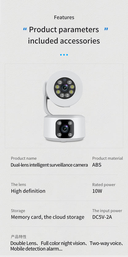 Dual-Screen Surveillance Camera with Wireless Remote Access