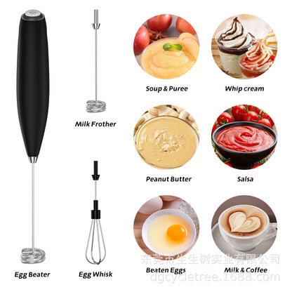 Electric Handheld Egg Beater - Compact and Miniature Household Egg Whisk, ABS+304 Stainless Steel Construction, Portable Mixing Machine