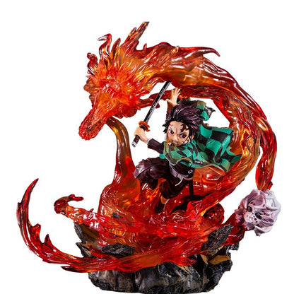 Demon Slayer Blade Fantasy House Jane Carved Stove Gate Tanjiro Fire Kagura Figure Ornament