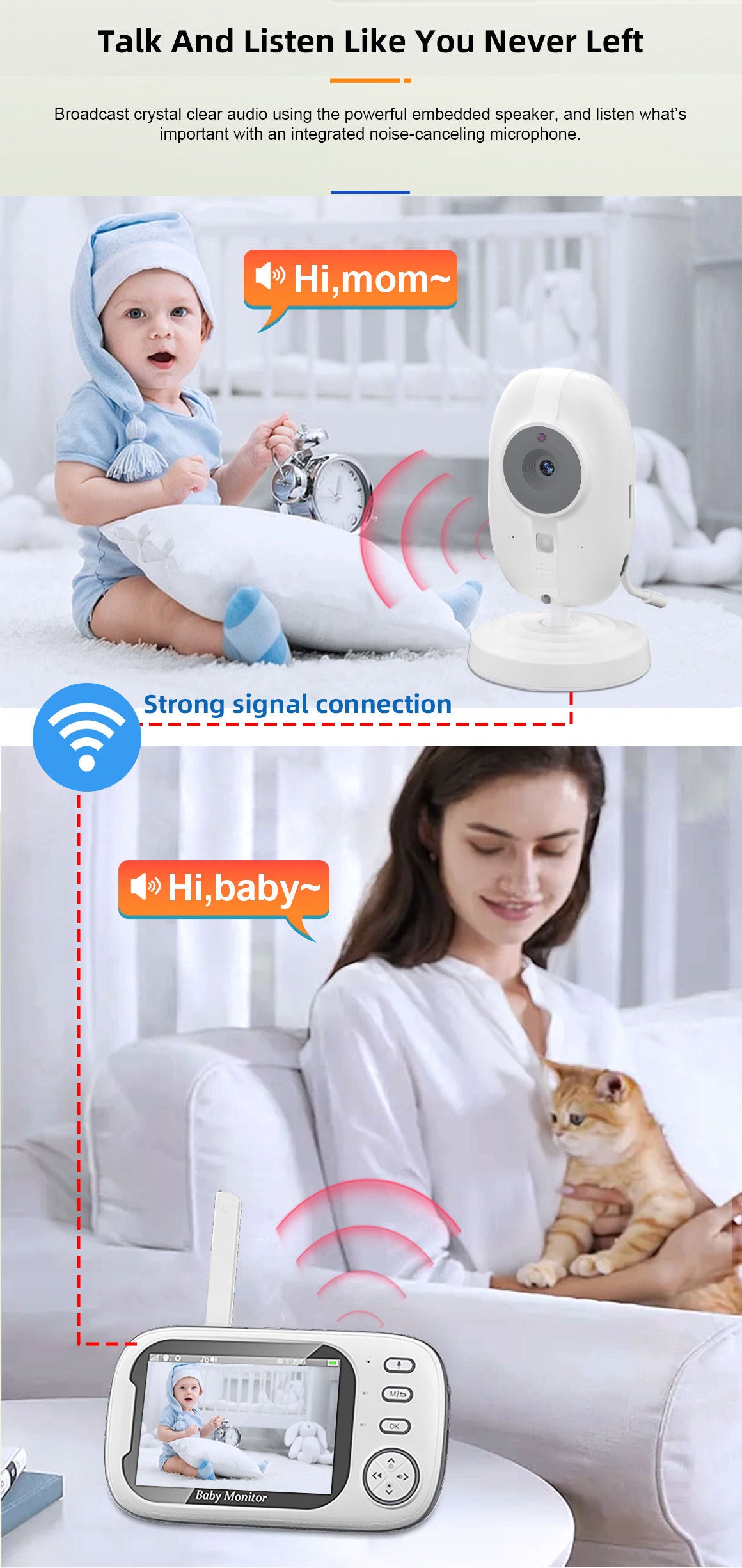 3.5-Inch Baby Monitor with Upgraded Camera