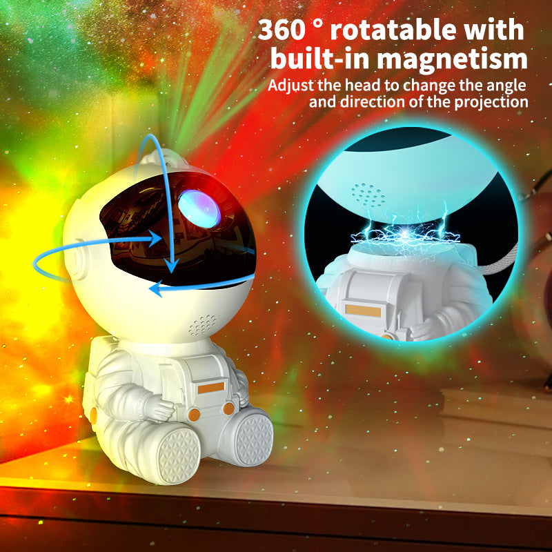 Astronaut Star Projector Night Light - LED Galaxy Lamp for Atmosphere, Decor, and Gifting