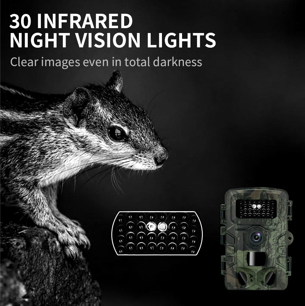 High-Definition Infrared Hunting Camera - 36MP Animal Camera Security Monitoring with 3 PIR Sensors