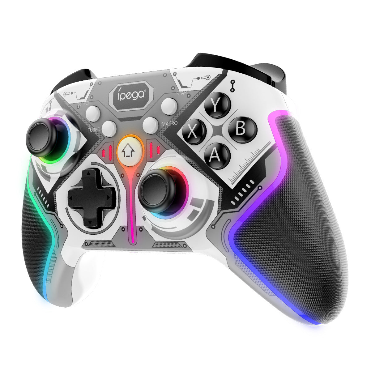 Wireless Game Controller - Programmable Bluetooth Gamepad for Android, iOS, PC, Switch, PS3, and PS4 - RGB Backlit