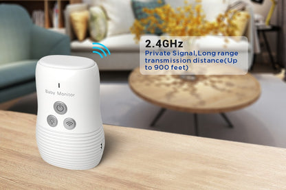 Wireless Baby Sound Monitor with Two-Way Talk and Night Light