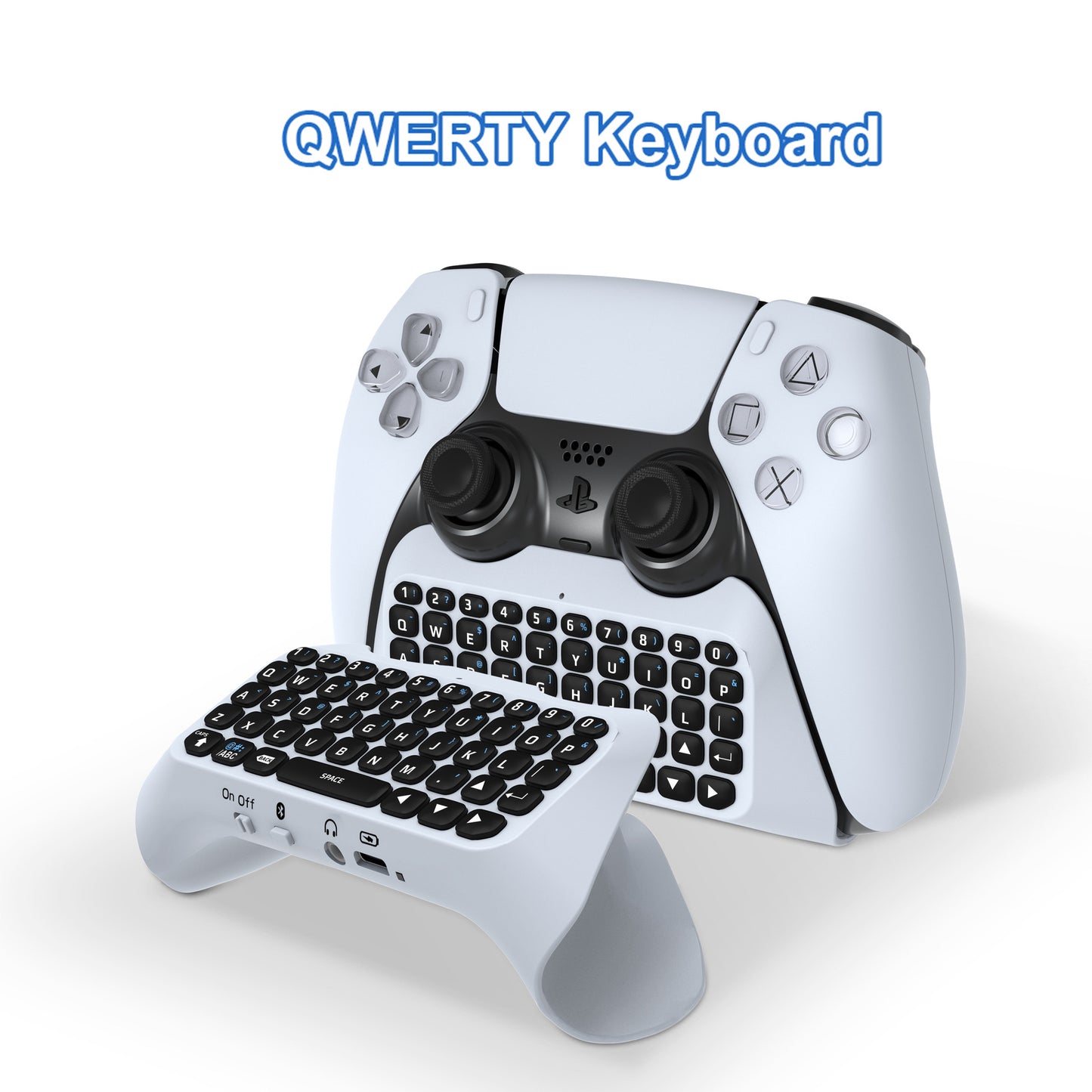 PS5 Wireless Bluetooth External Keyboard with Built-in Speaker for Voice Chat