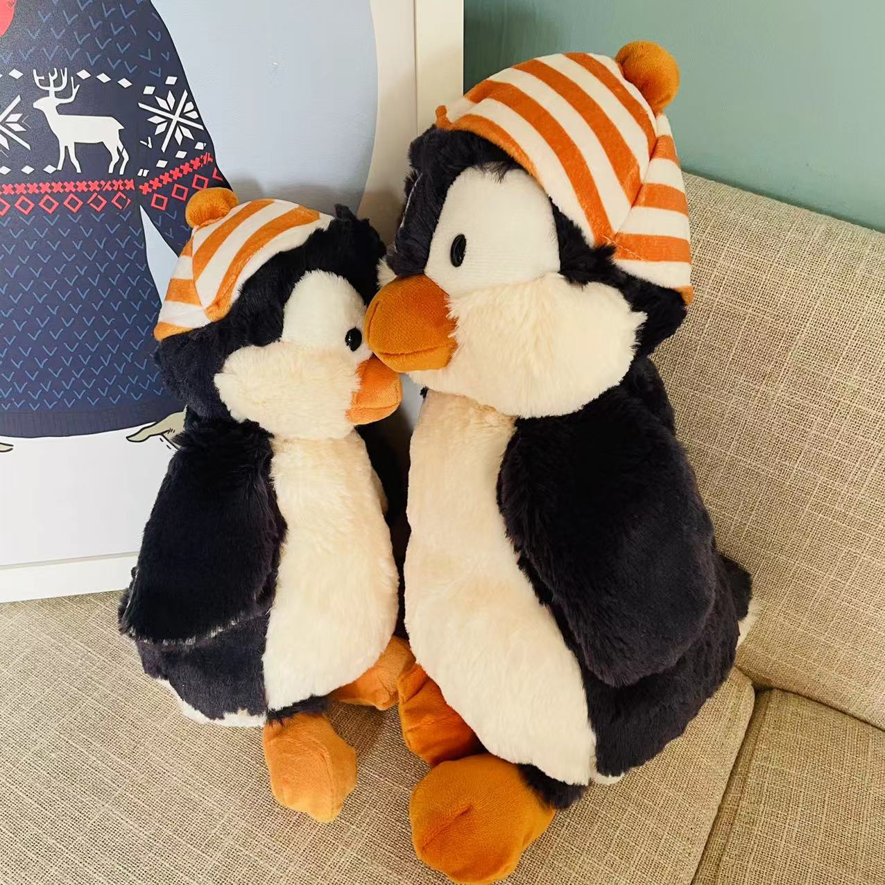 Hatted Penguin Plush Toy Doll - Adorable Soothing Companion, Perfect Sleeping Girl Gift, Ideal for Cute Girls