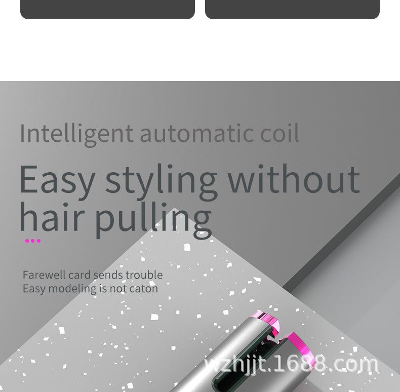 Portable USB Charging Automatic Curler with Wireless LCD Display - Multifunctional and Intelligent Hair Styling Tool