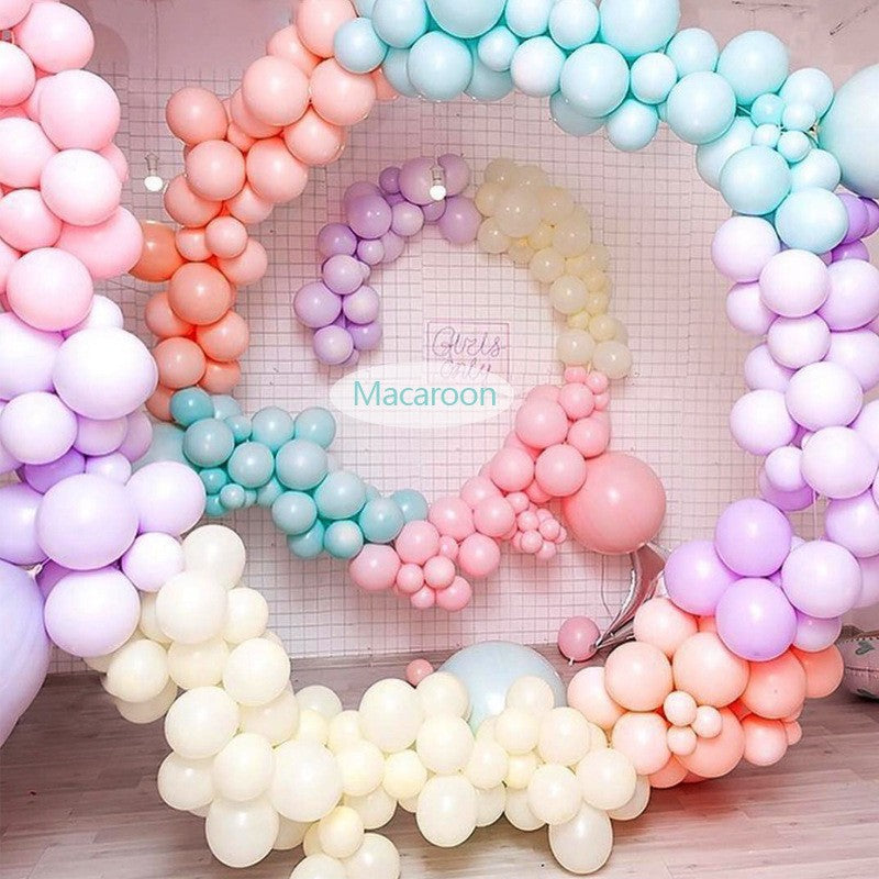 Macaron Balloon Set - 5, 10, 12, 18 Inch Latex Balloons for Weddings, Parties, and Event Decor