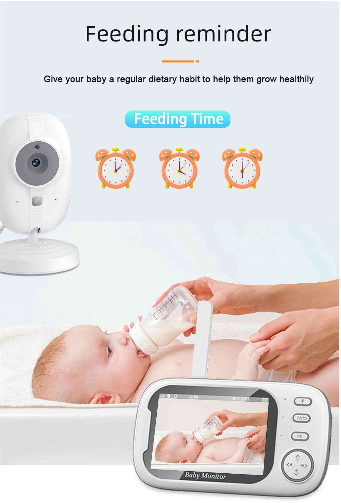 3.5-Inch Baby Monitor with Upgraded Camera