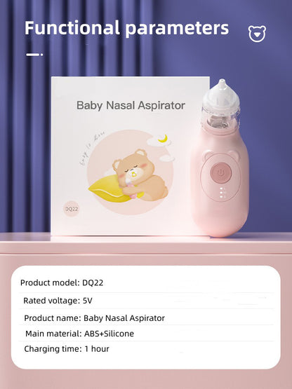 Electric Baby Nasal Aspirator | Anti-Backflow Nasal Cleaner for Babies