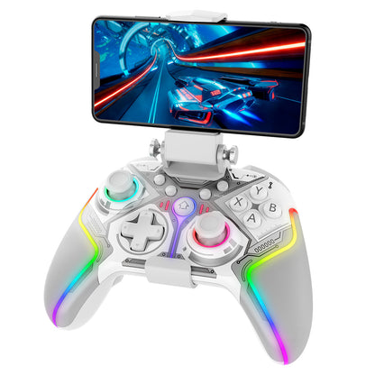 Wireless Game Controller - Programmable Bluetooth Gamepad for Android, iOS, PC, Switch, PS3, and PS4 - RGB Backlit