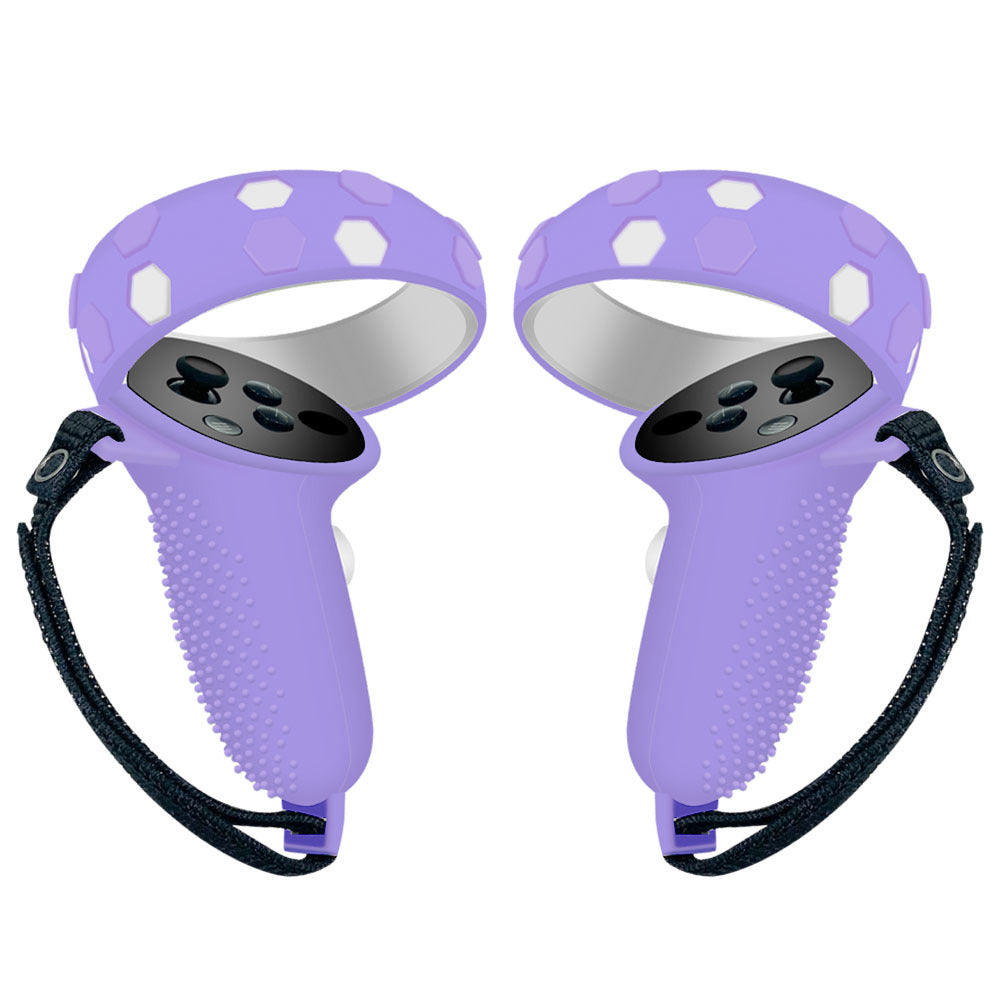 New Oculus Quest 2 Silicone Handle Full Protective Cover - VR Accessories with Anti-Drop Design and Silicone Button Caps