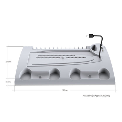 PS5Slim/PS5 Multi-Functional Stand with Dual Controller Charger and Headphone Storage - PS5 Game Accessory - DOBE TP5-3570