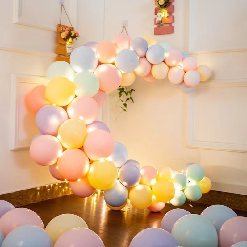 Macaron Balloon Set - 5, 10, 12, 18 Inch Latex Balloons for Weddings, Parties, and Event Decor