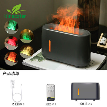 Remote-Controlled Colorful Flame Humidifier - Flame Aromatherapy Machine, Essential Oil Diffuser, Fragrance Sprayer, and Ambient Light