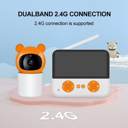 5-Inch Display Baby Monitor with Two-Way Audio and 355° Video Surveillance