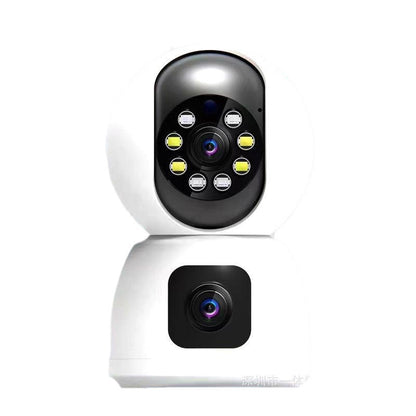 4-Megapixel Super Clear Dual-Lens Camera - Wireless WiFi Indoor Night Vision HD Remote Pan-and-Tilt Surveillance Camera