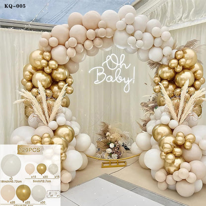 Platinum Balloon Set - Gold Balloon Decor for Birthday Parties, Celebrations & Event Decorations