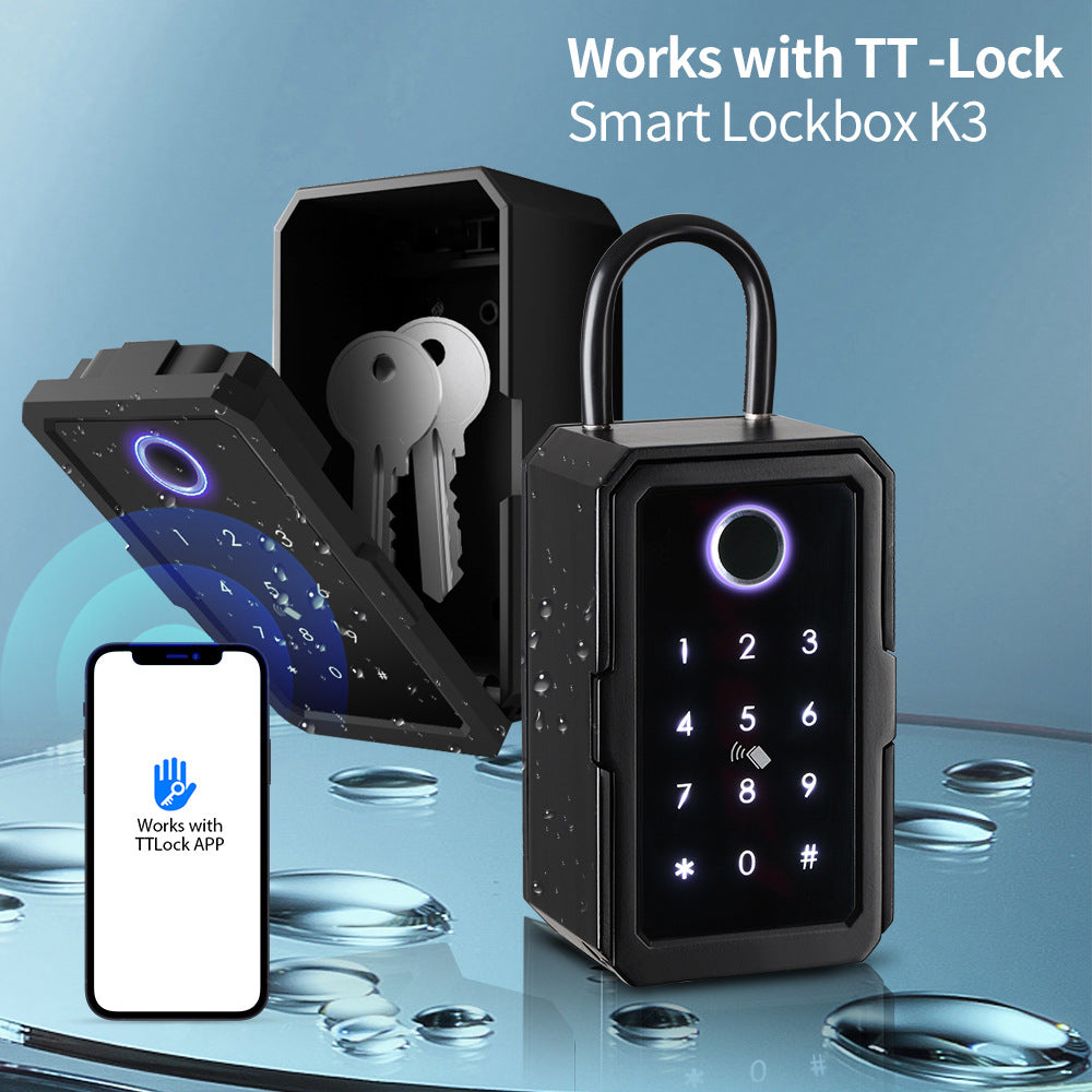 Fingerprint Key Box Password Storage Box - WiFi Enabled TTLock Bluetooth Fingerprint Lock