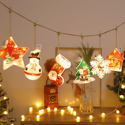 LED Snowman Curtain Lights - USB Christmas Tree and Icicle String Lights for Holiday Window Decor