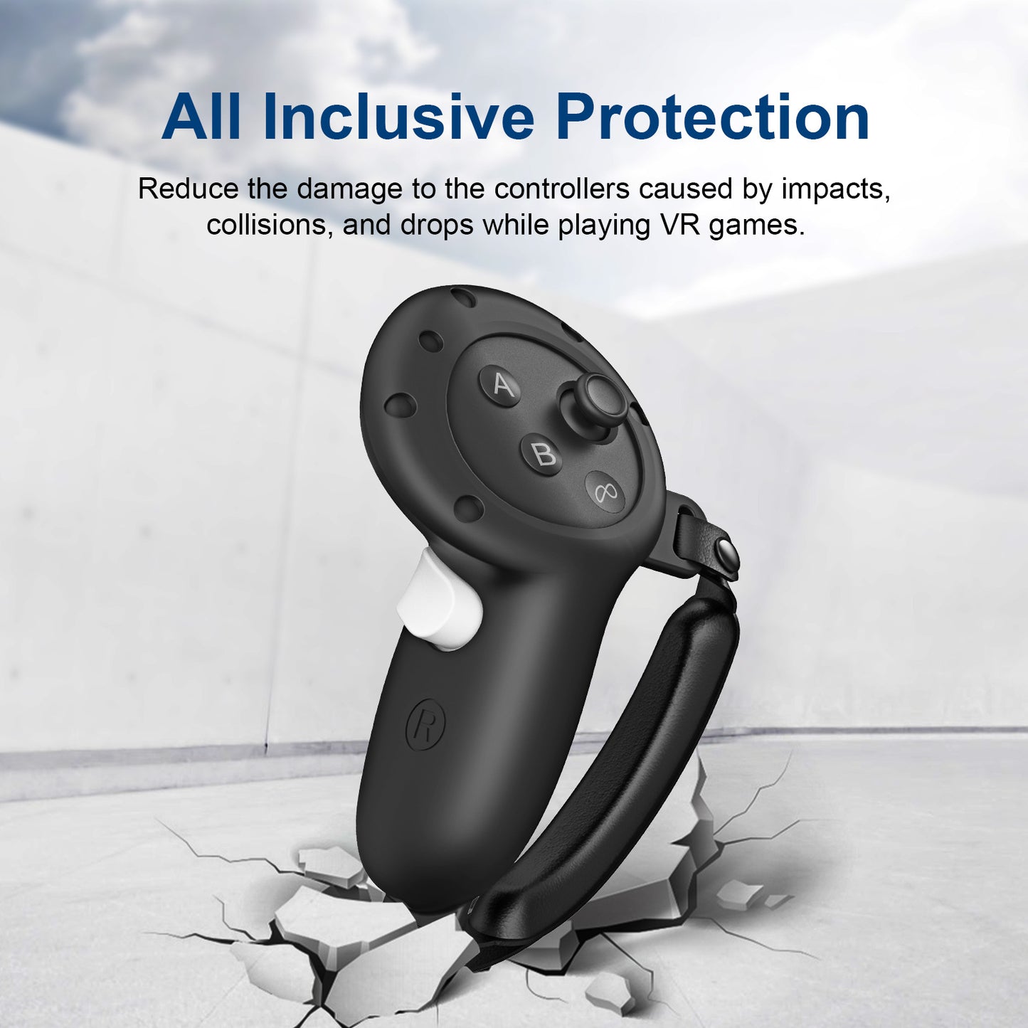 Meta Quest 3 Controller Silicone Protective Cover - Anti-Slip, Sweat-Resistant, Shockproof VR Accessory