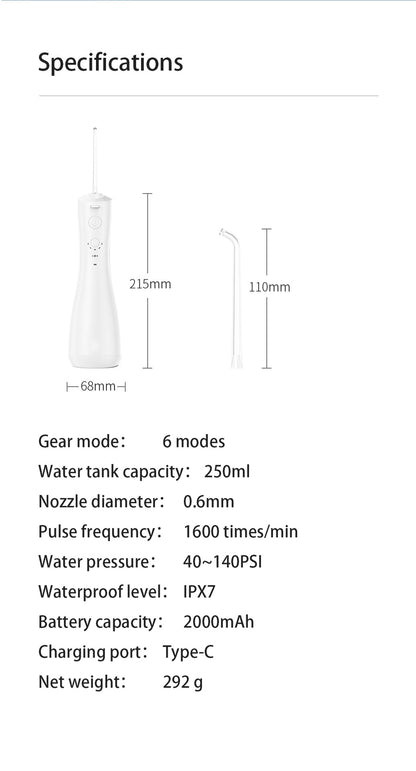 Wireless Portable Electric Water Flosser